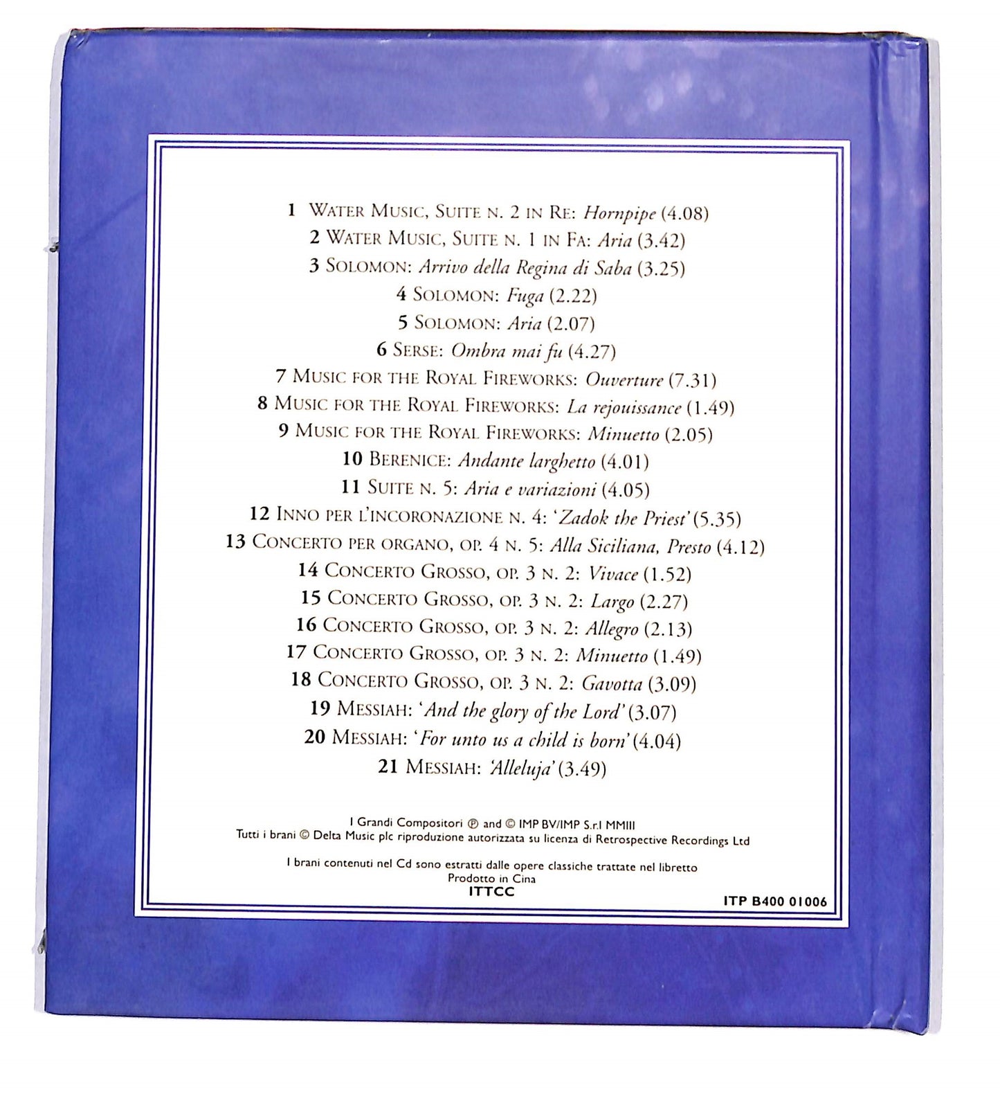 EBOND Handel - Musica Per Il Re CD CD133236