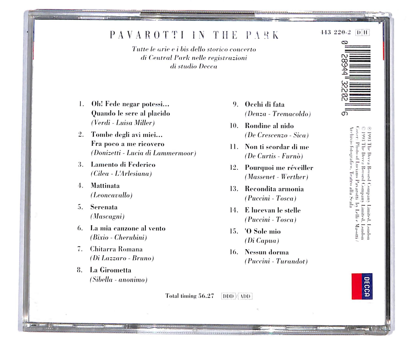 EBOND Luciano Pavarotti - Pavarotti In The Park CD CD133315