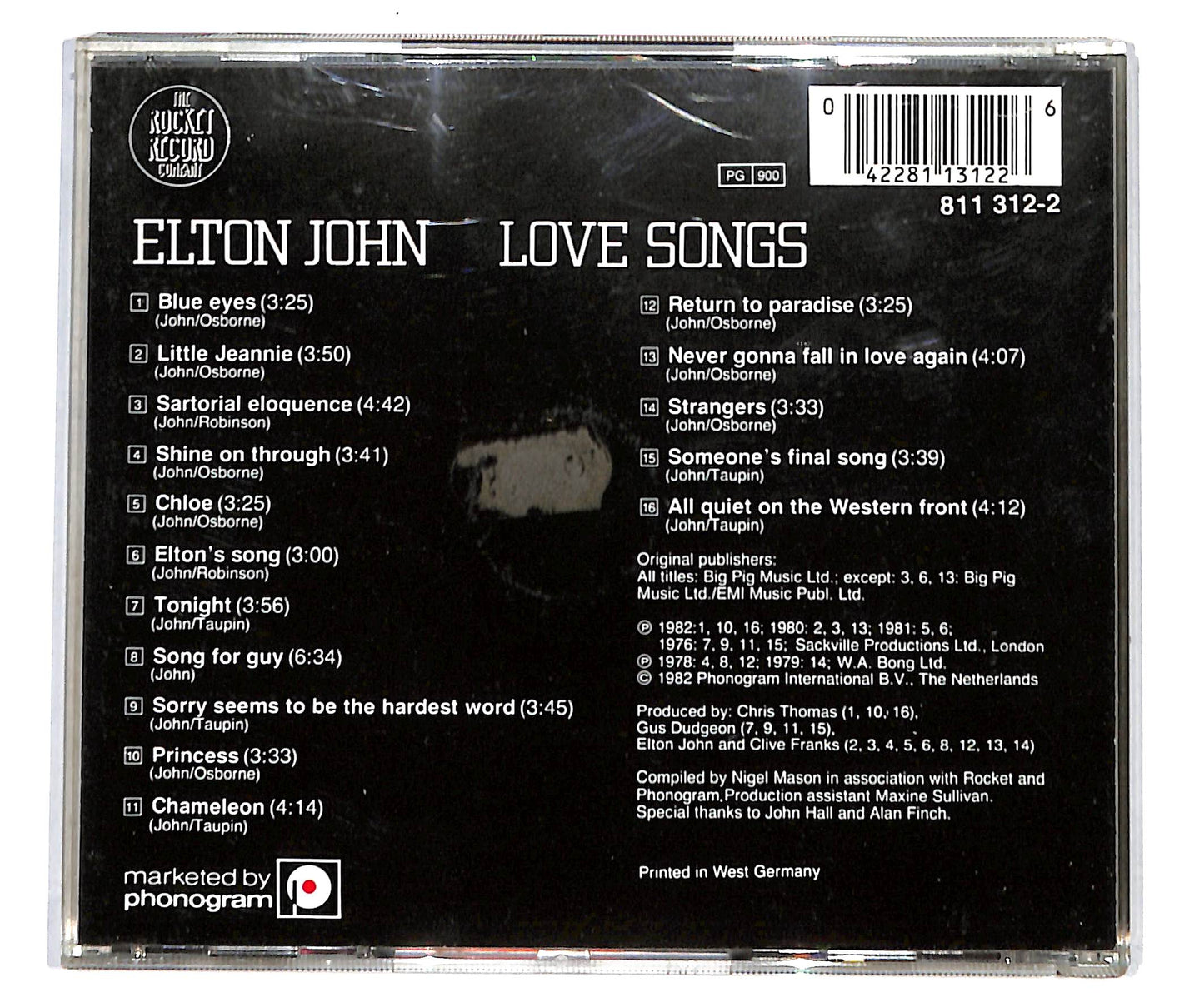 EBOND Elton John - Love Songs CD CD133532