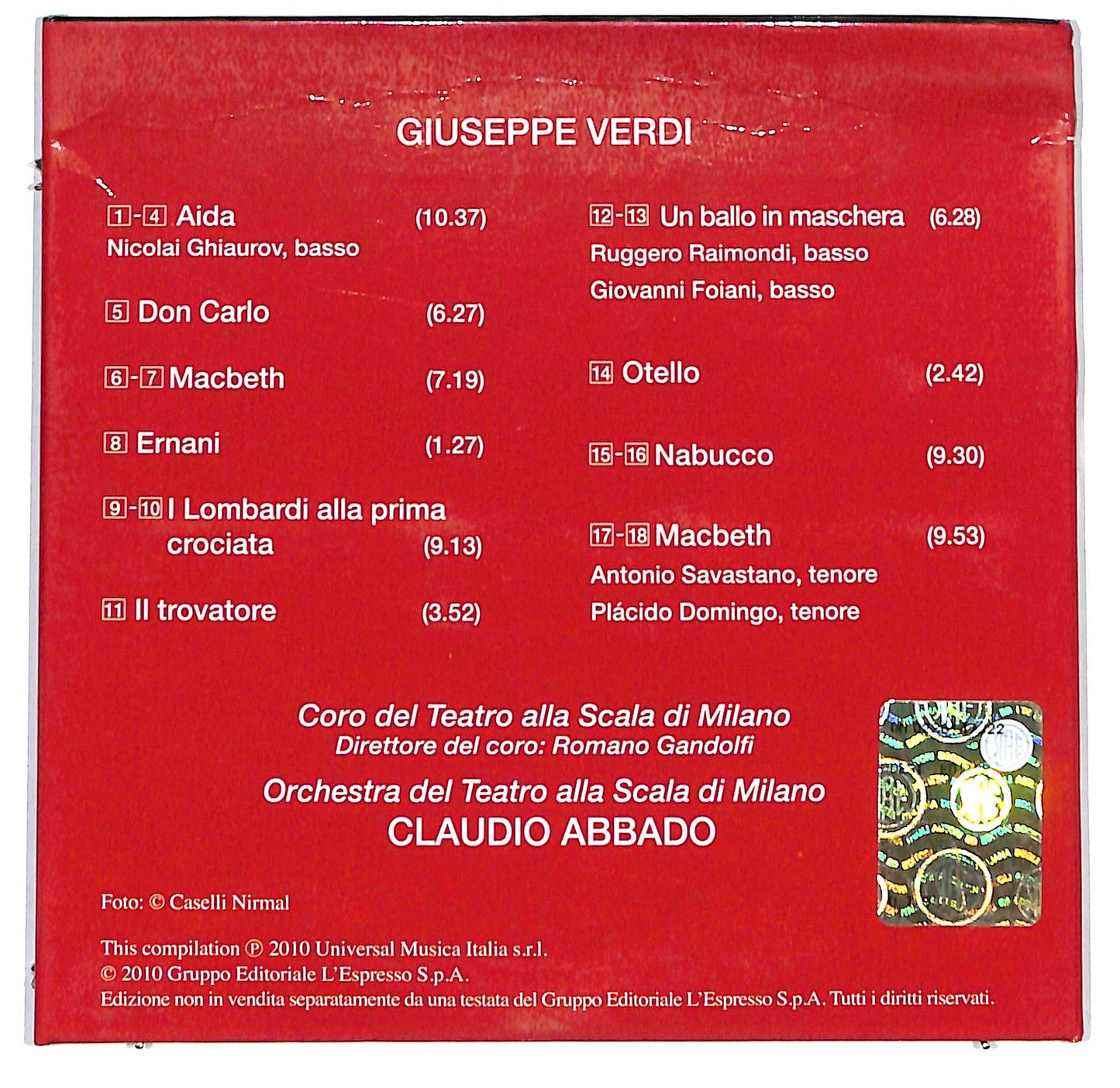 EBOND Claudio Abbado - Verdi DIGIPACK CD CD133534