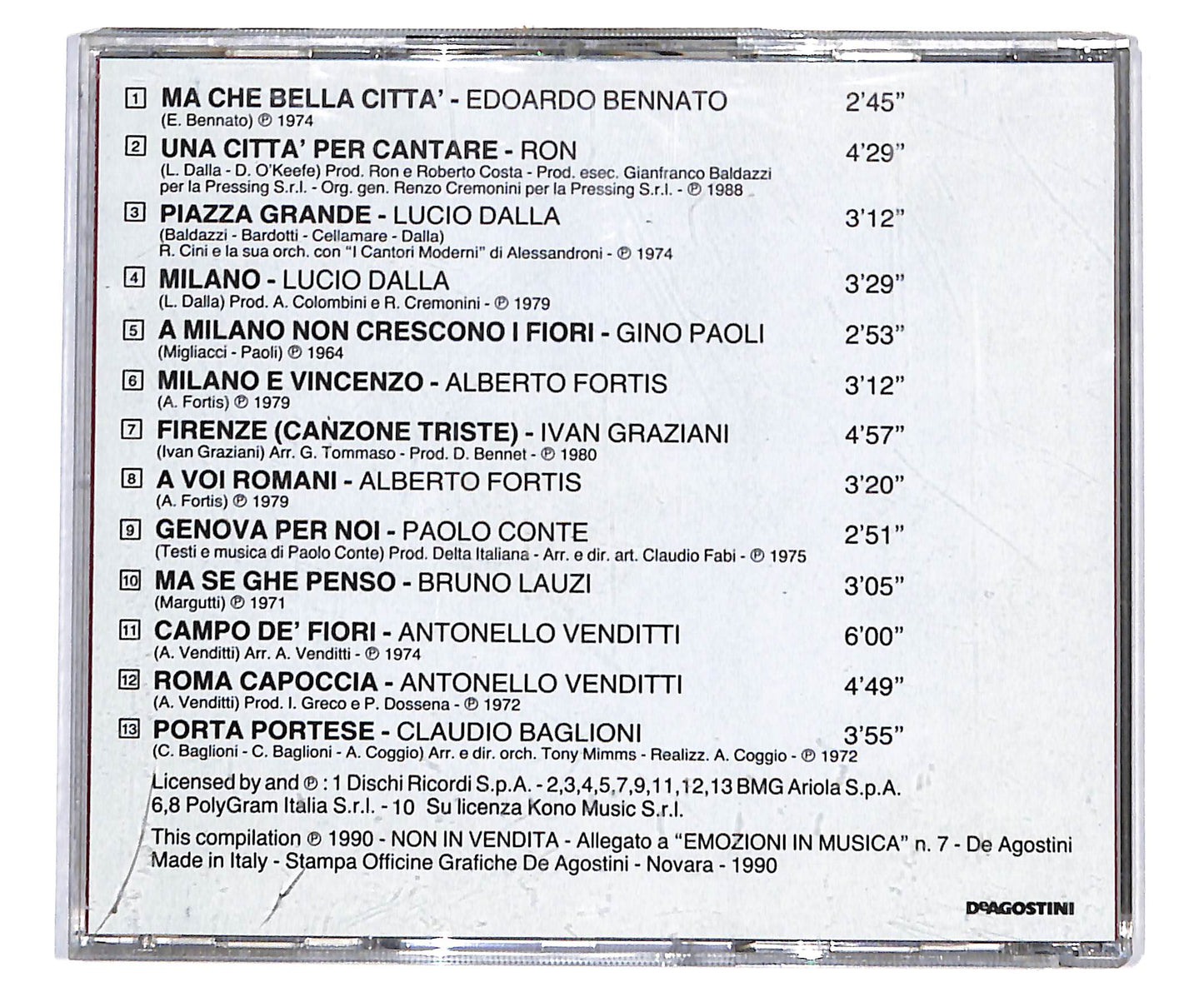EBOND Various - Una Citta Per Cantare CD CD133555
