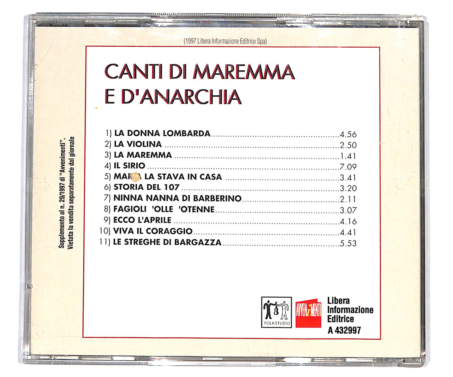 EBOND Caterina Bueno - Canti Di Maremma E D'Anarchia CD CD133601