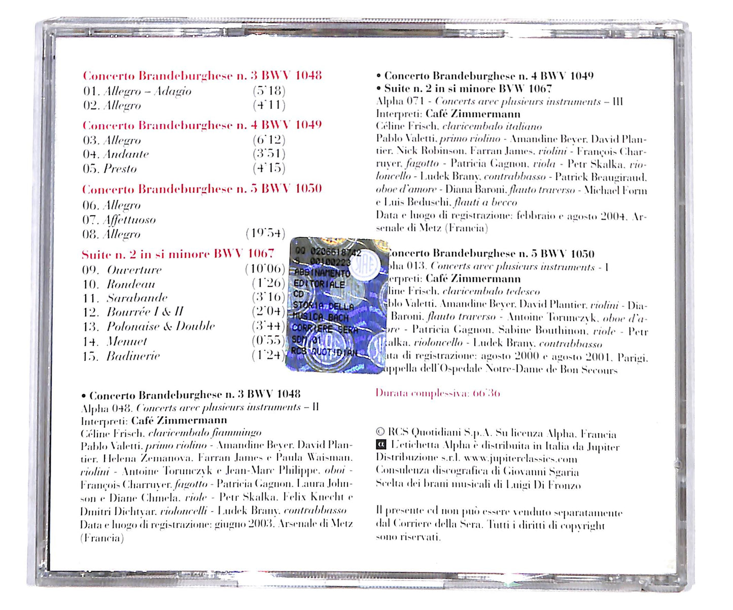 EBOND Johann Sebastian Bach - Johann Sebastian Bach EDITORIALE CD CD133624