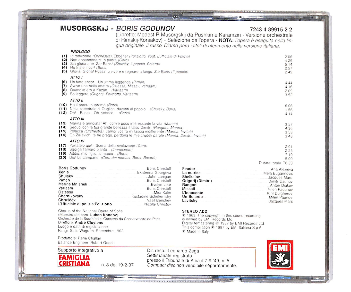 EBOND Boris Godunov - Le Pagine Piu Belle Christoff Lanigan CD CD133639