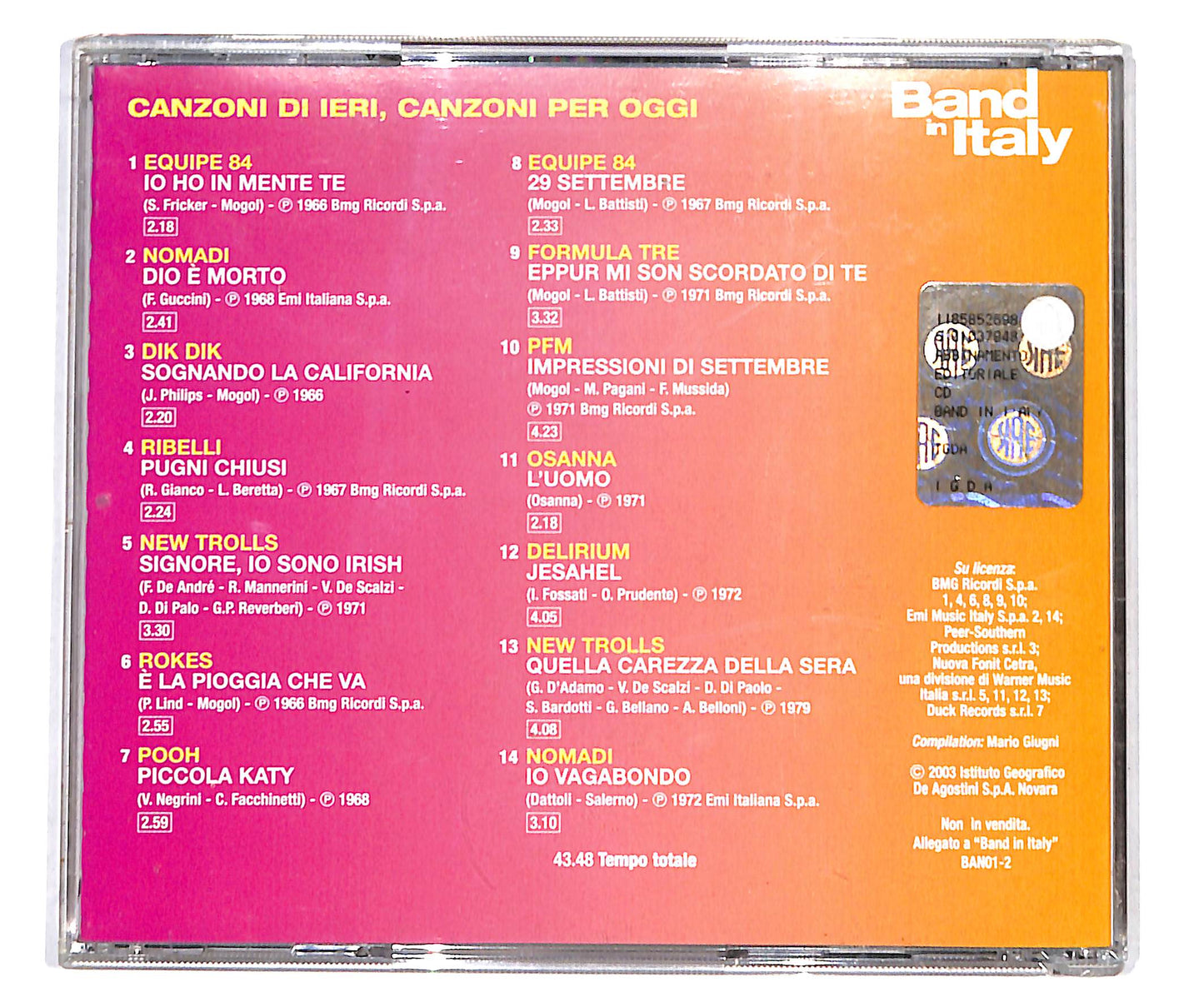 EBOND Various - Canzoni Di Ieri, Canzoni Per Oggi CD CD133656