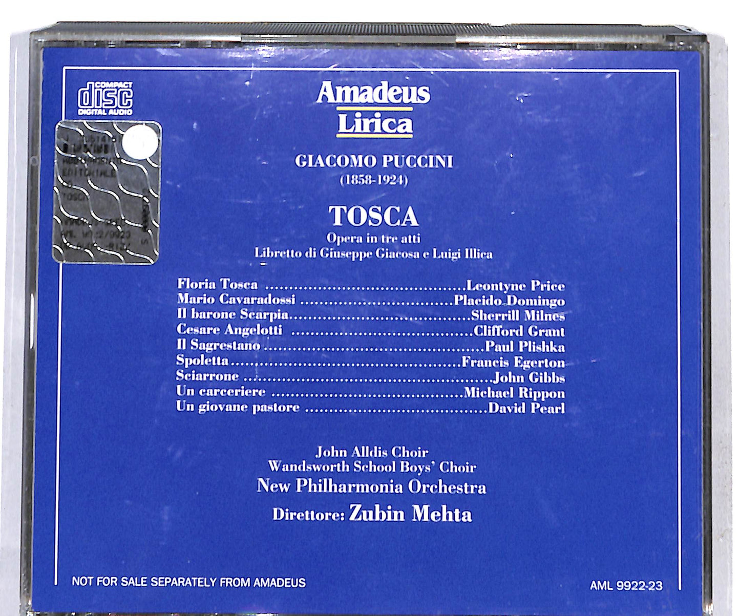 EBOND Puccini - Tosca CD CD133733
