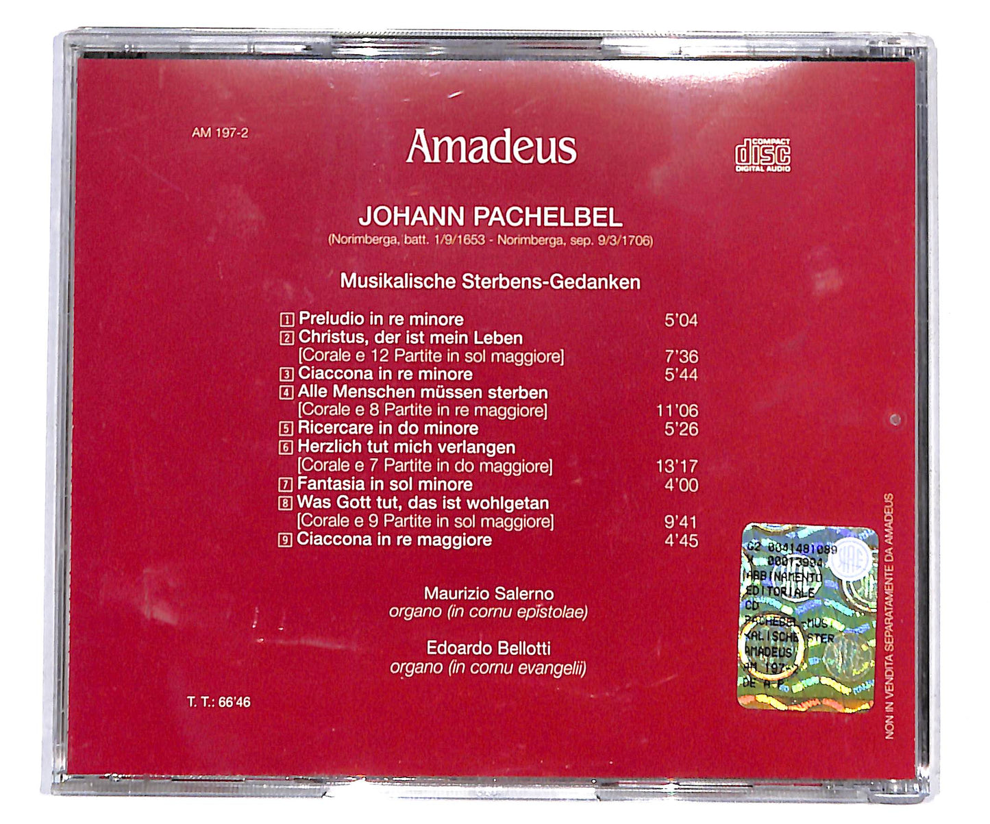 EBOND Pachelbel - Musikalische Sterbens-Gedank CD CD133748