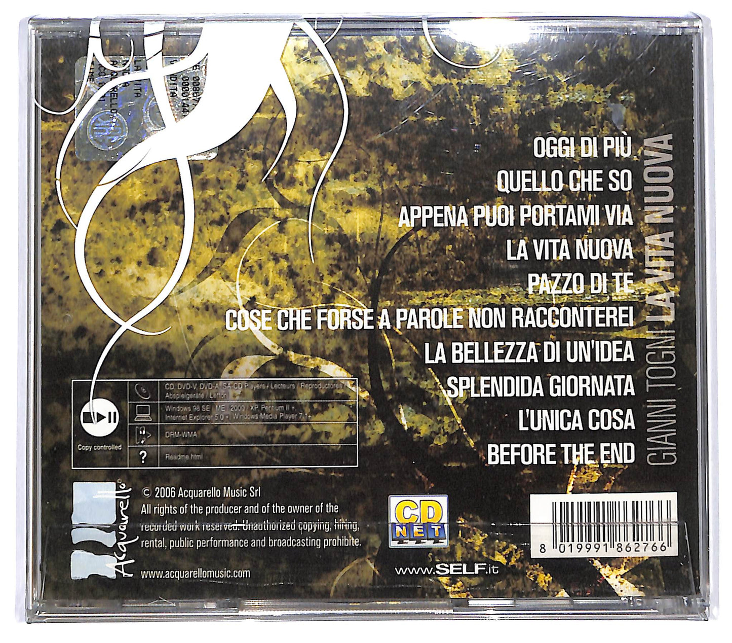 EBOND Gianni Togni - La Vita Nuova CD CD133801