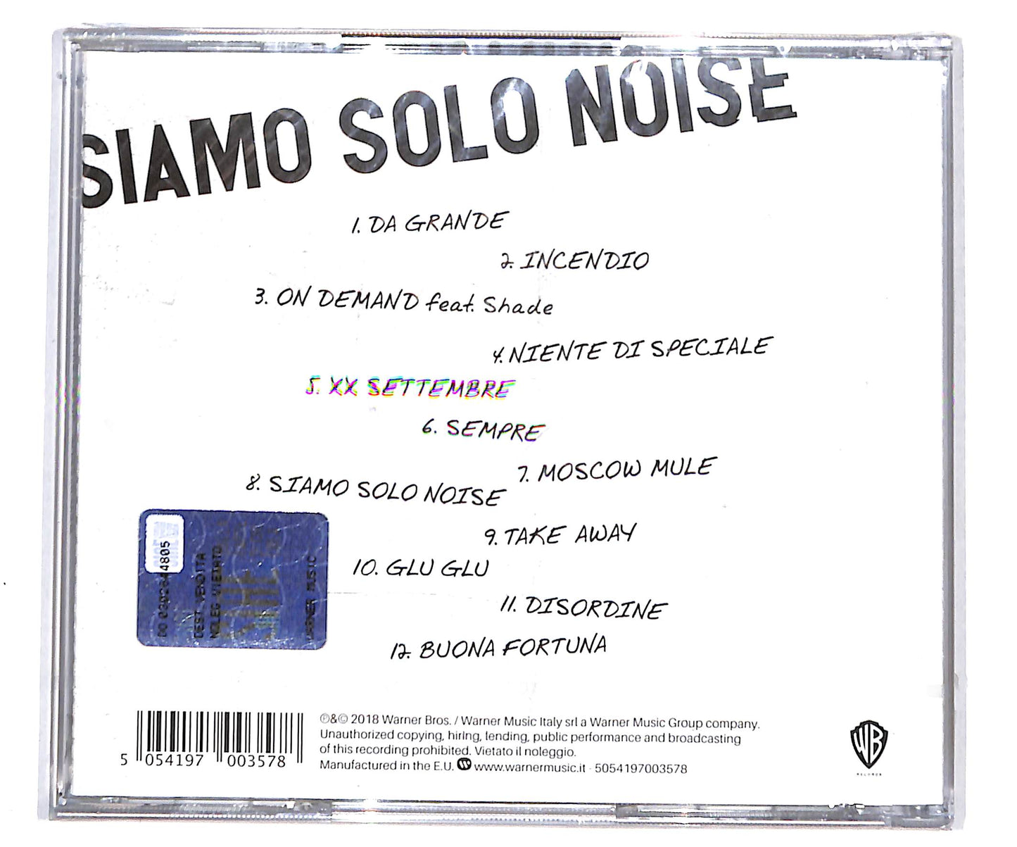 EBOND Benji & Fede - Siamo Solo Noise CD CD134019