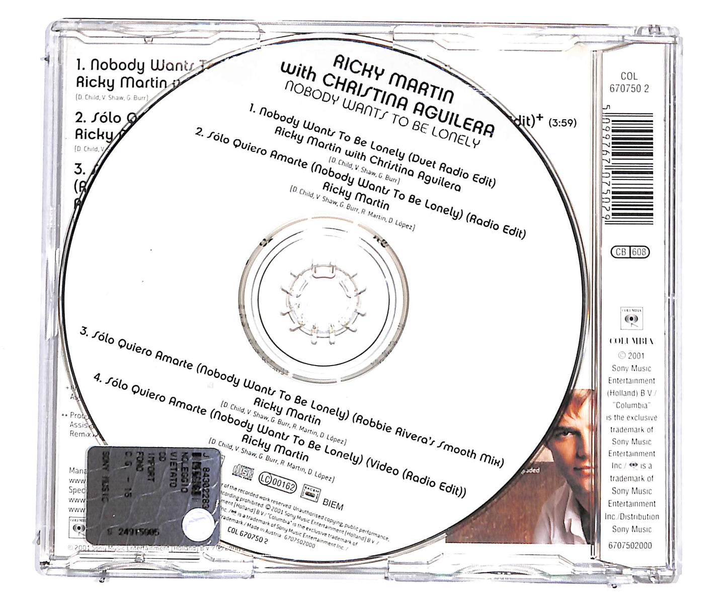 EBOND Ricky Martin ft Christina Aguilera - Nobody Wants To Be Lonely CD CD134126