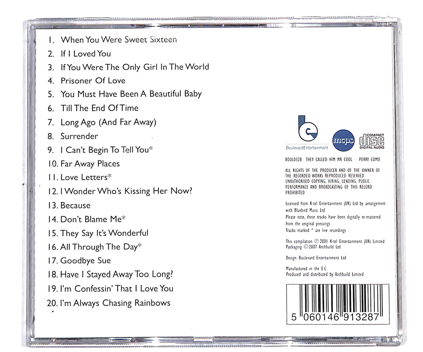 EBOND Perry Como - They Called Him Mr Cool CD CD134213