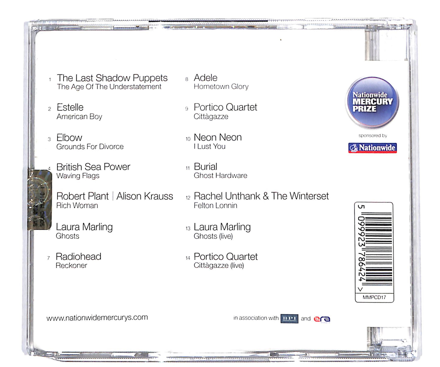 EBOND Various - Nationwide Mercury Prize 2008 Album Of The Year CD CD134227
