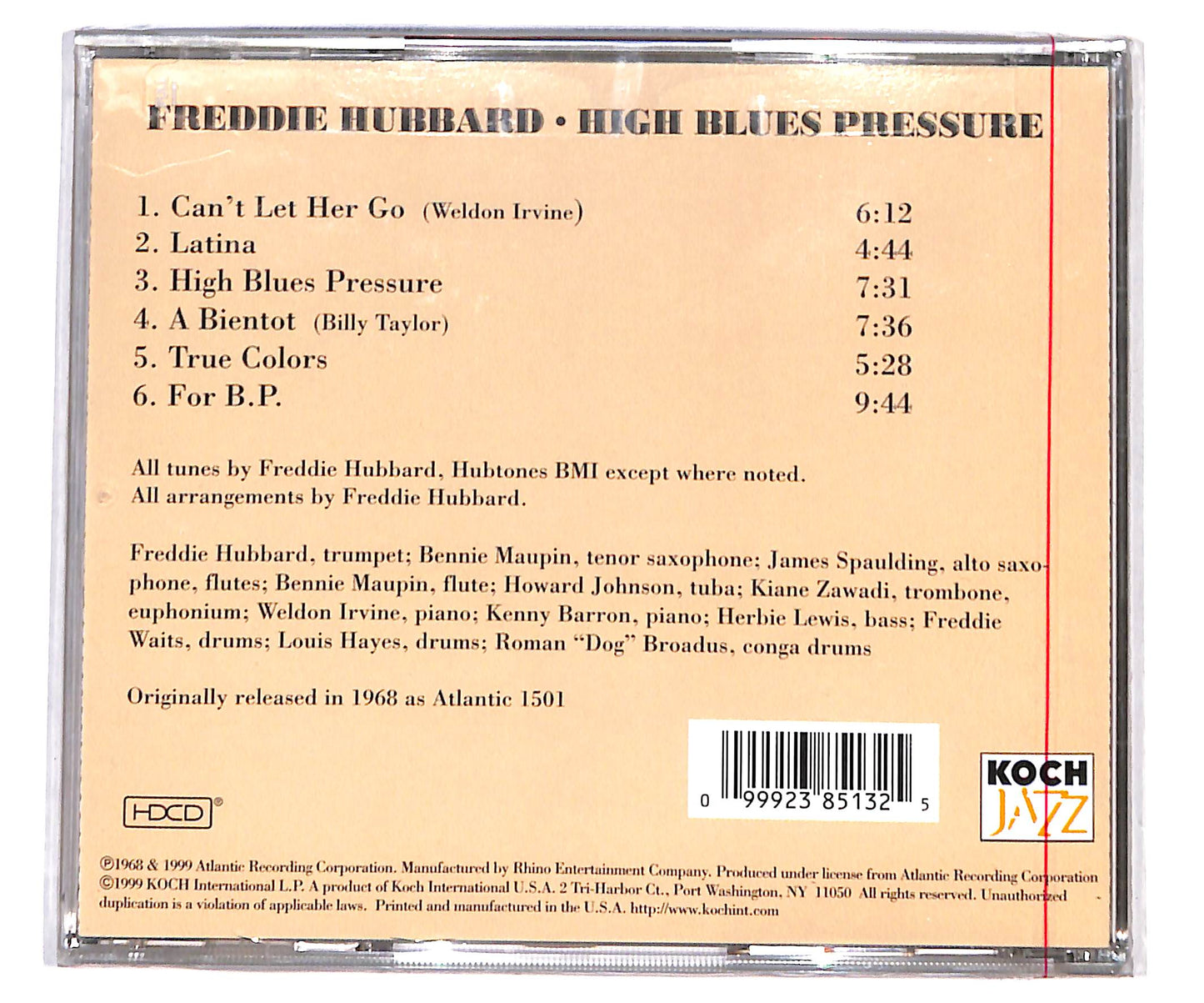 EBOND Freddie Hubbard - High Blues Pressure CD CD134410
