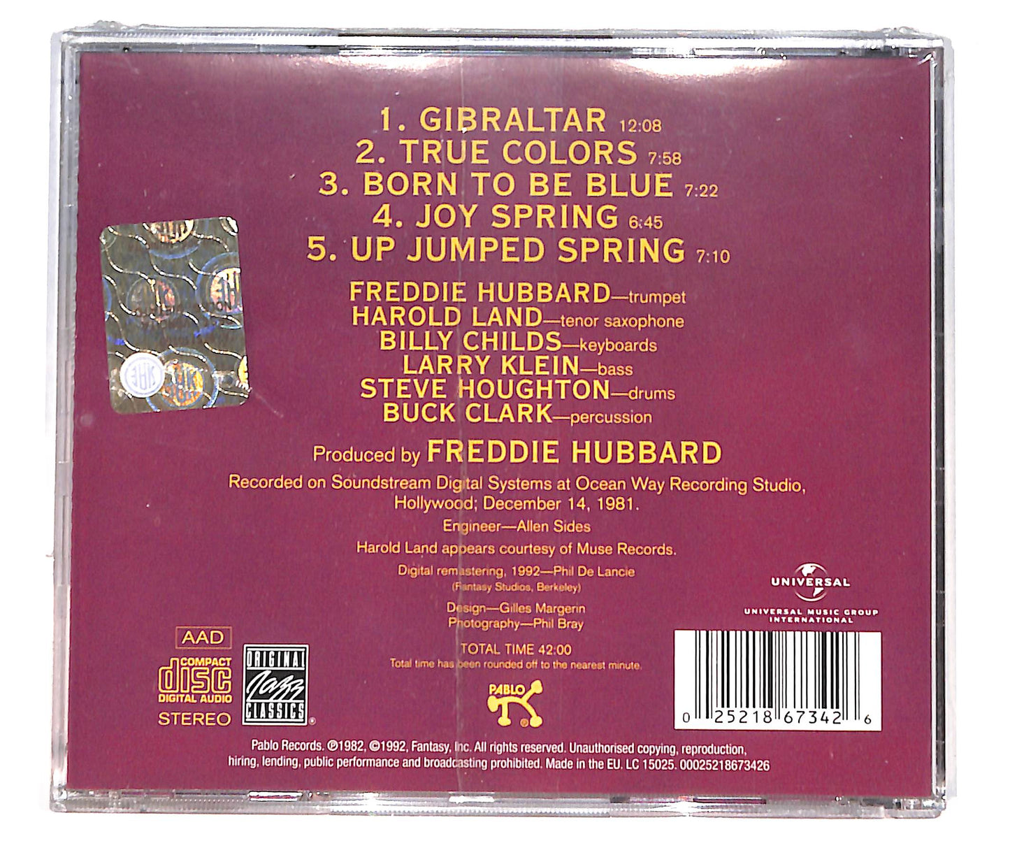 EBOND Freddie Hubbard And His Orchestra - Born To Be Blue CD CD134435