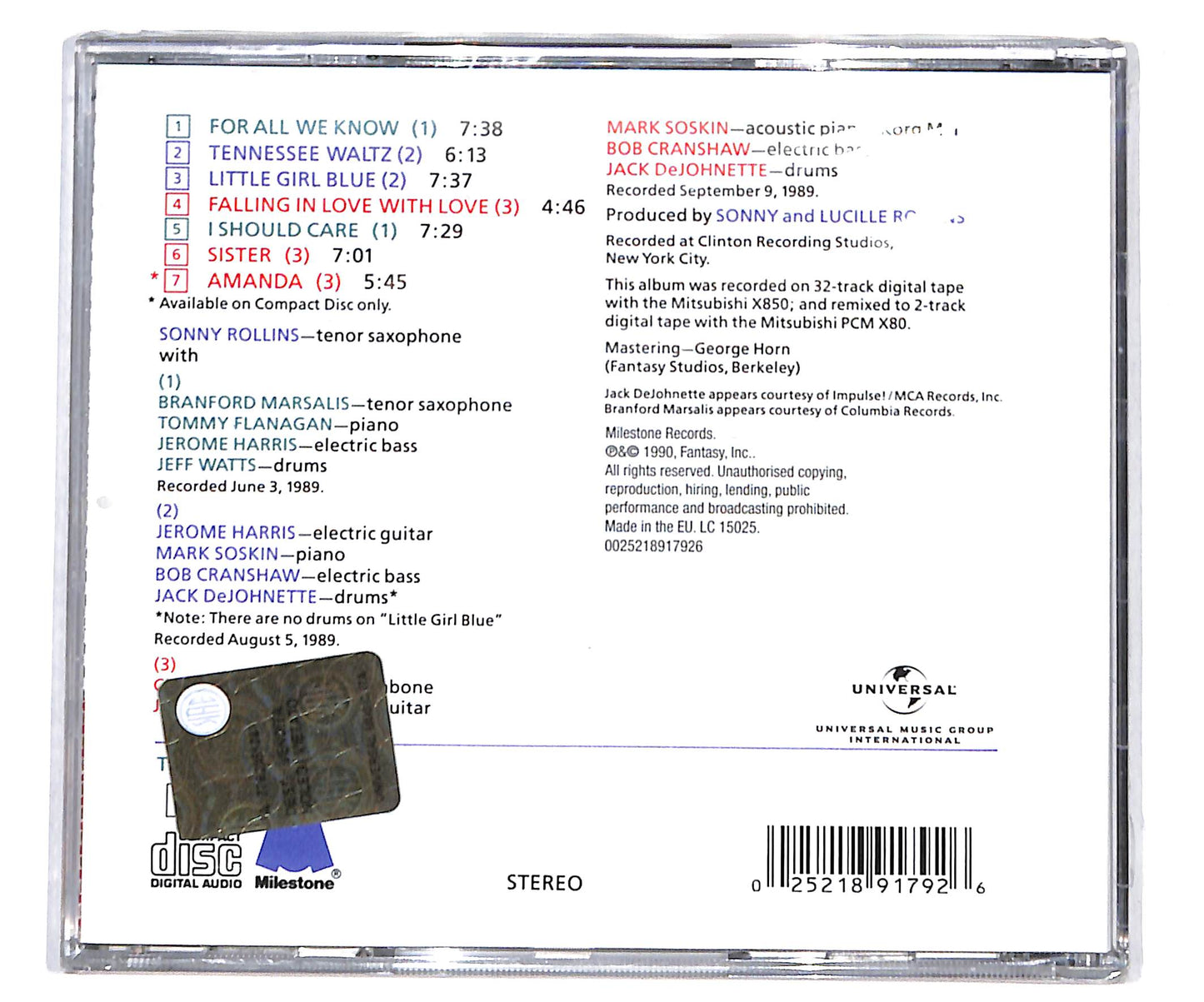 EBOND Sonny Rollins - Falling In Love With Jazz CD CD134444