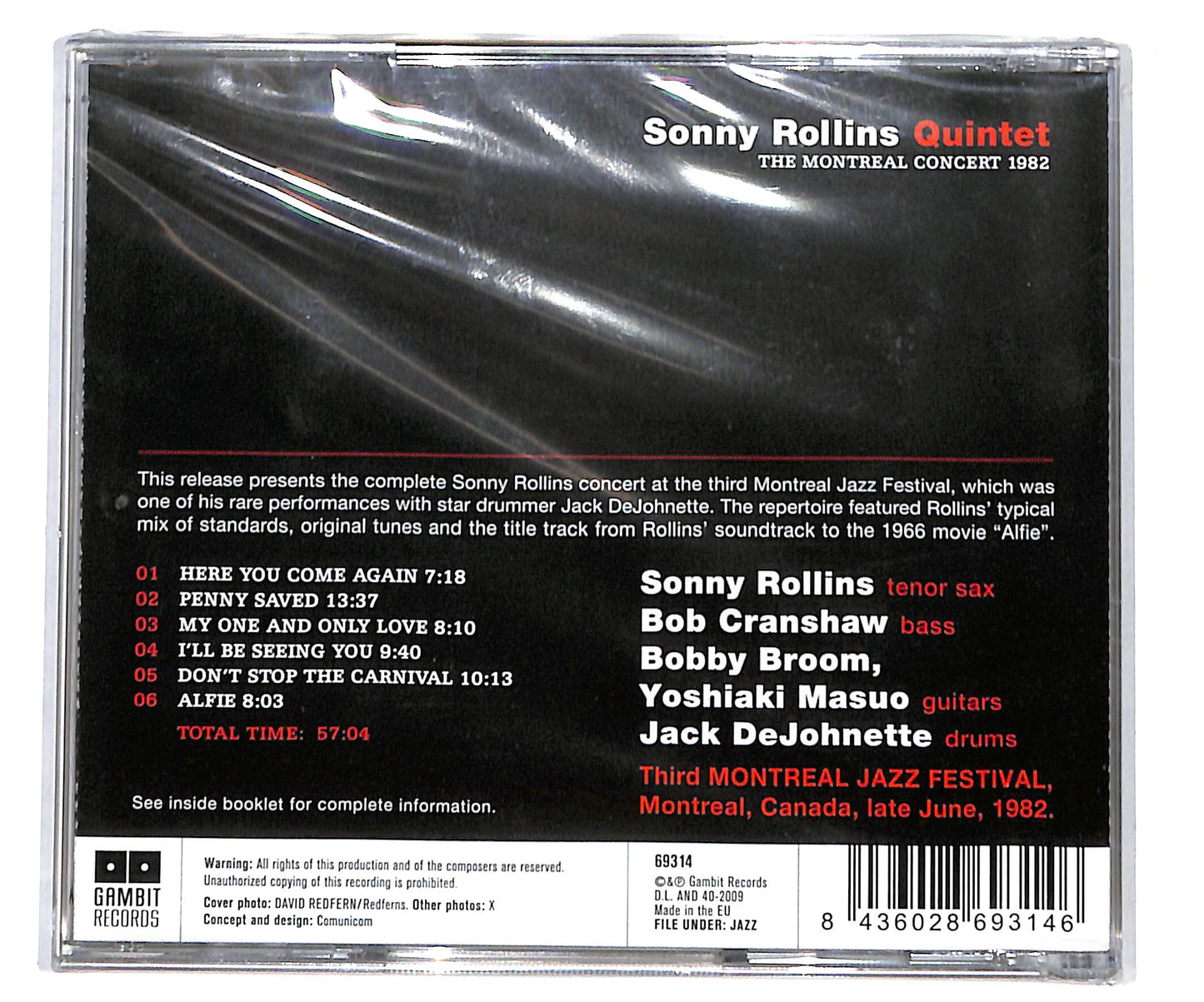 EBOND Sonny Rollins Quintet - The Montreal Concert 1982 CD CD134448