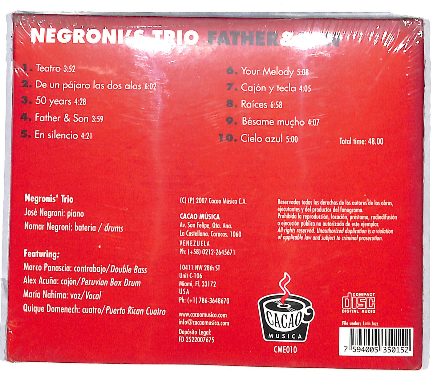 EBOND Negroni's Trio - Father & Son CD CD134520