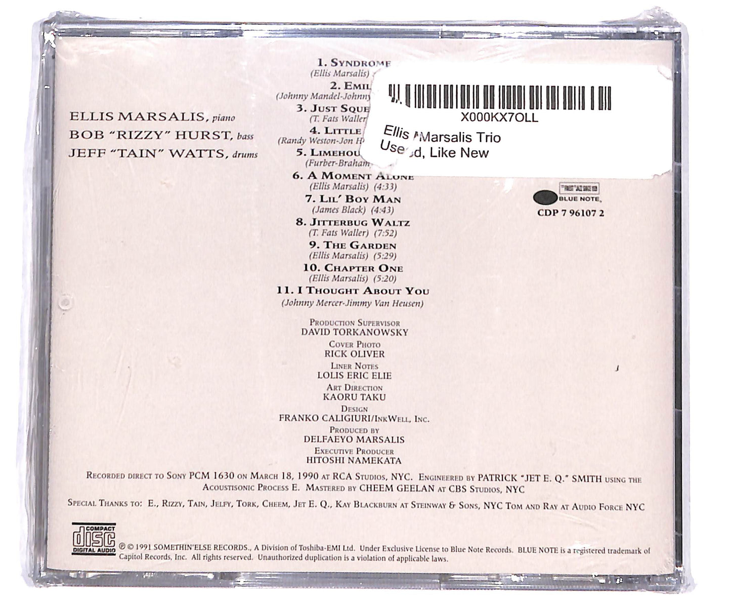 EBOND Ellis Marsalis Trio - Ellis Marsalis Trio CD CD134550