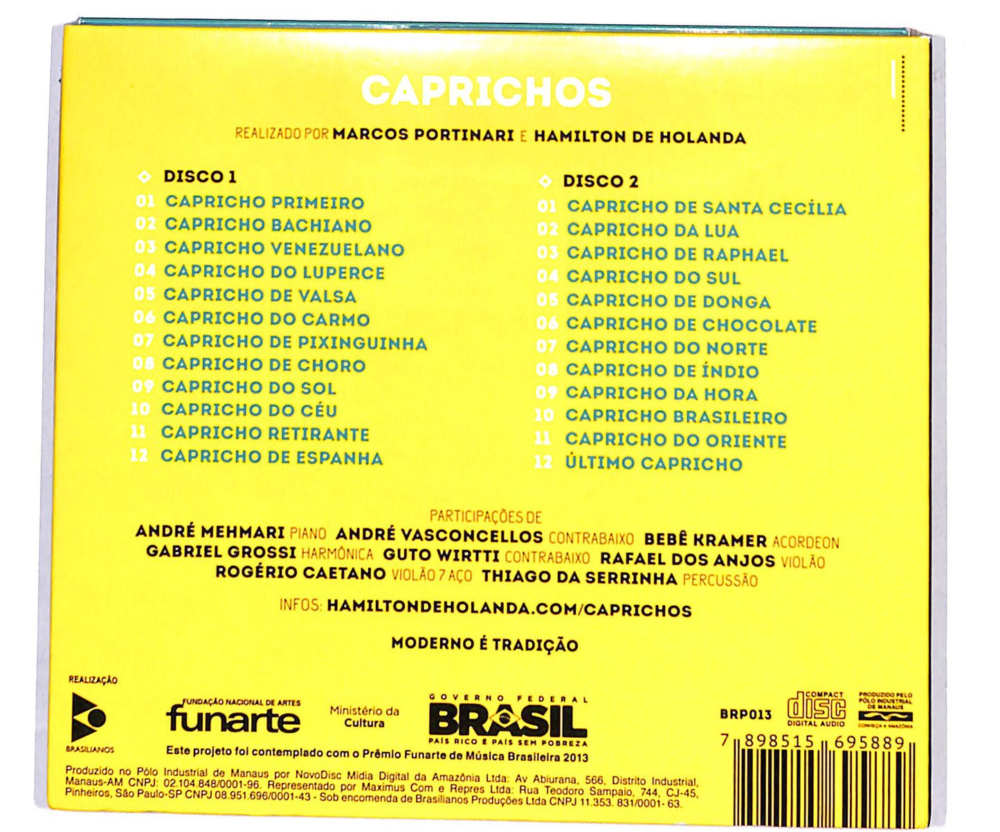 EBOND Hamilton De Holanda - Caprichos DIGIPACK CD CD134556