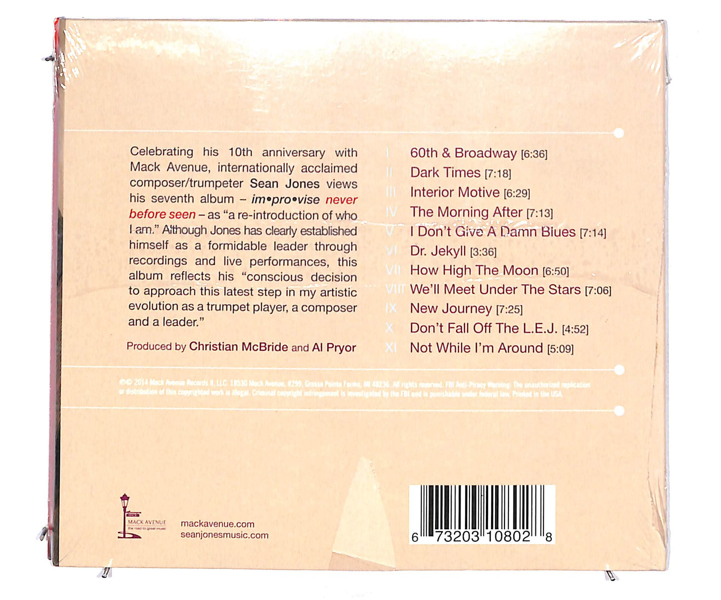 EBOND Sean Jones Quartet - Im.Pro.Vise Never Before Seen DIGIPACK CD CD134626