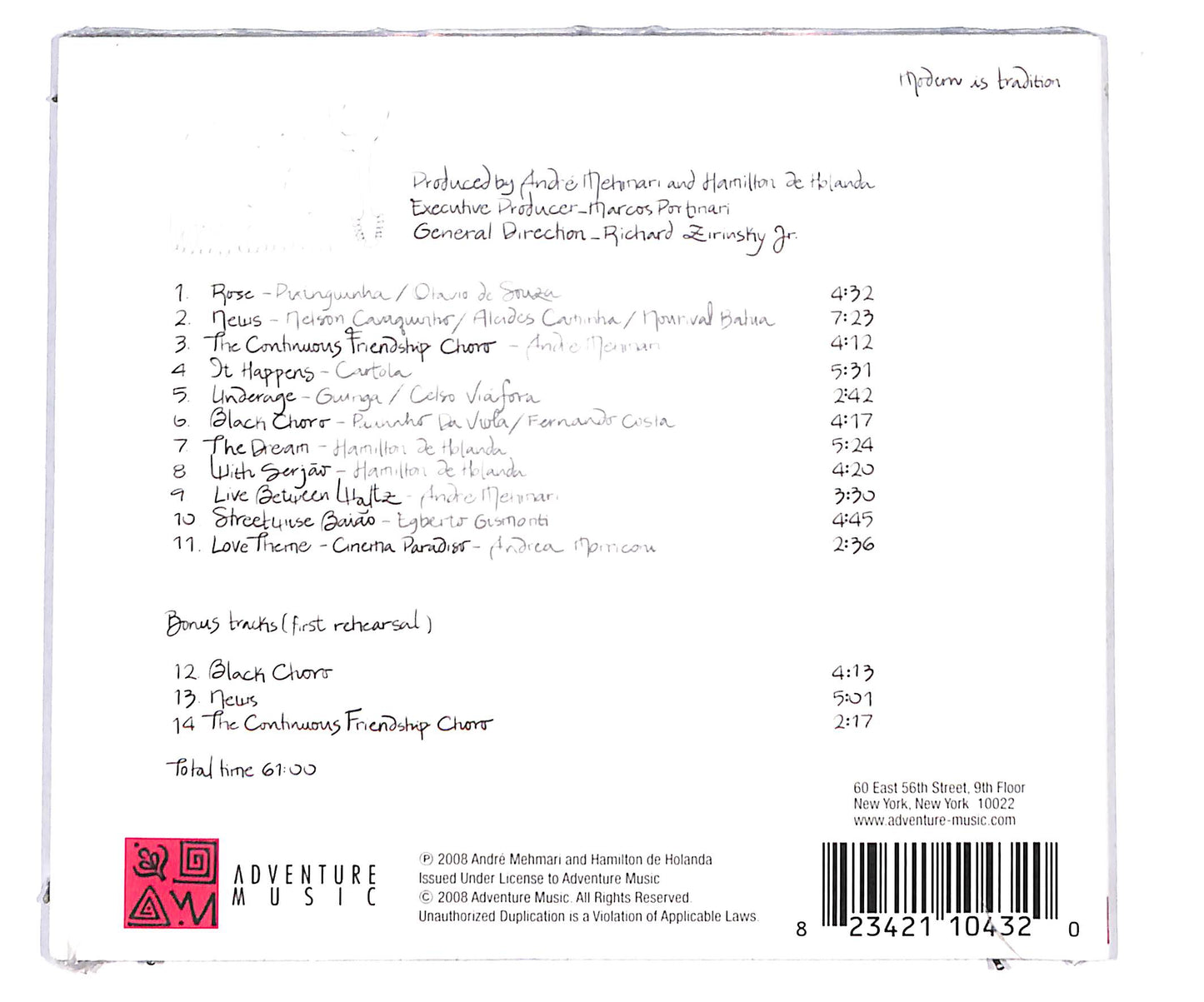 EBOND Hamilton De Holanda & Andre Mehmari - Continuous Friendship CD CD134632