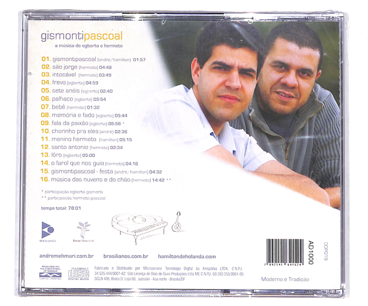 EBOND Hamilton De Holanda & Andre Mehmari - Gismonti Pascoal CD CD134634