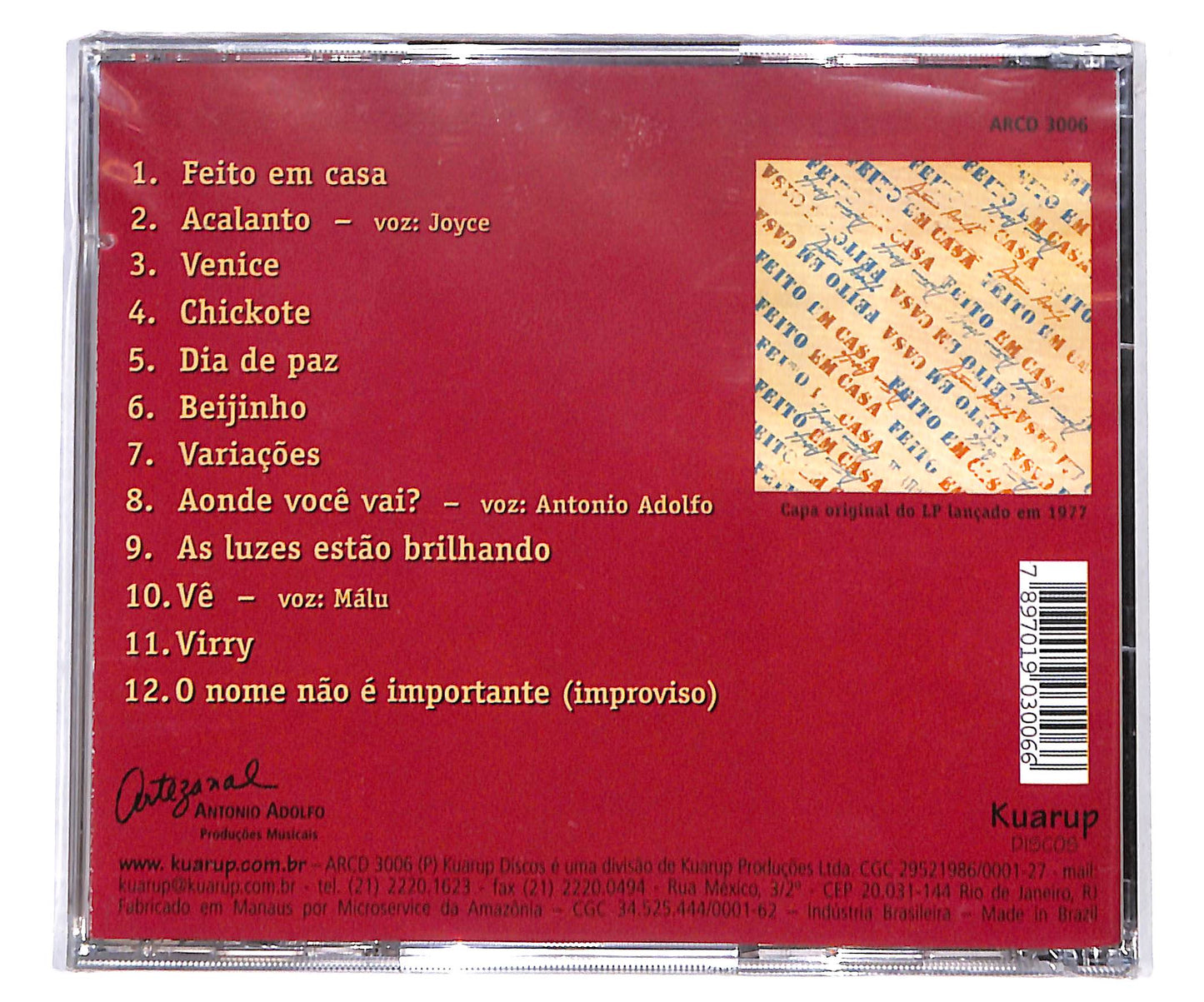 EBOND Antonio Adolfo - Feito Em Casa CD CD134647