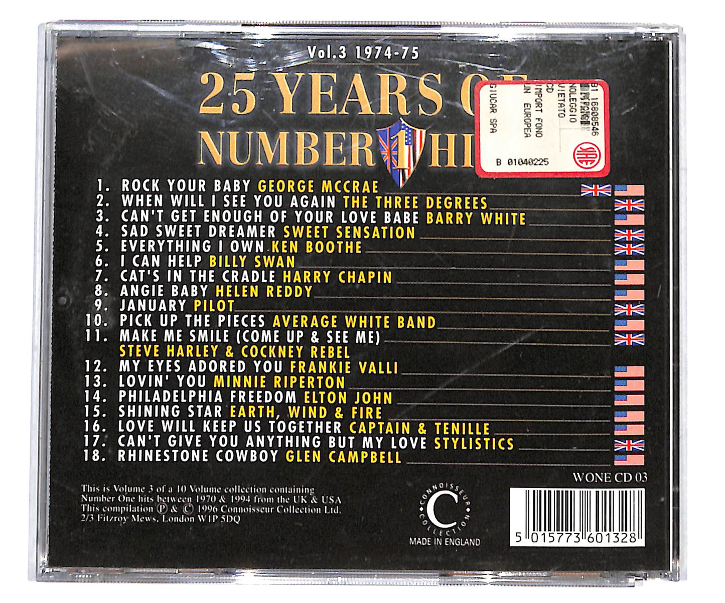 EBOND Various - 25 Years Of Number 1 Hits Vol. 3 1974-75 CD CD134919