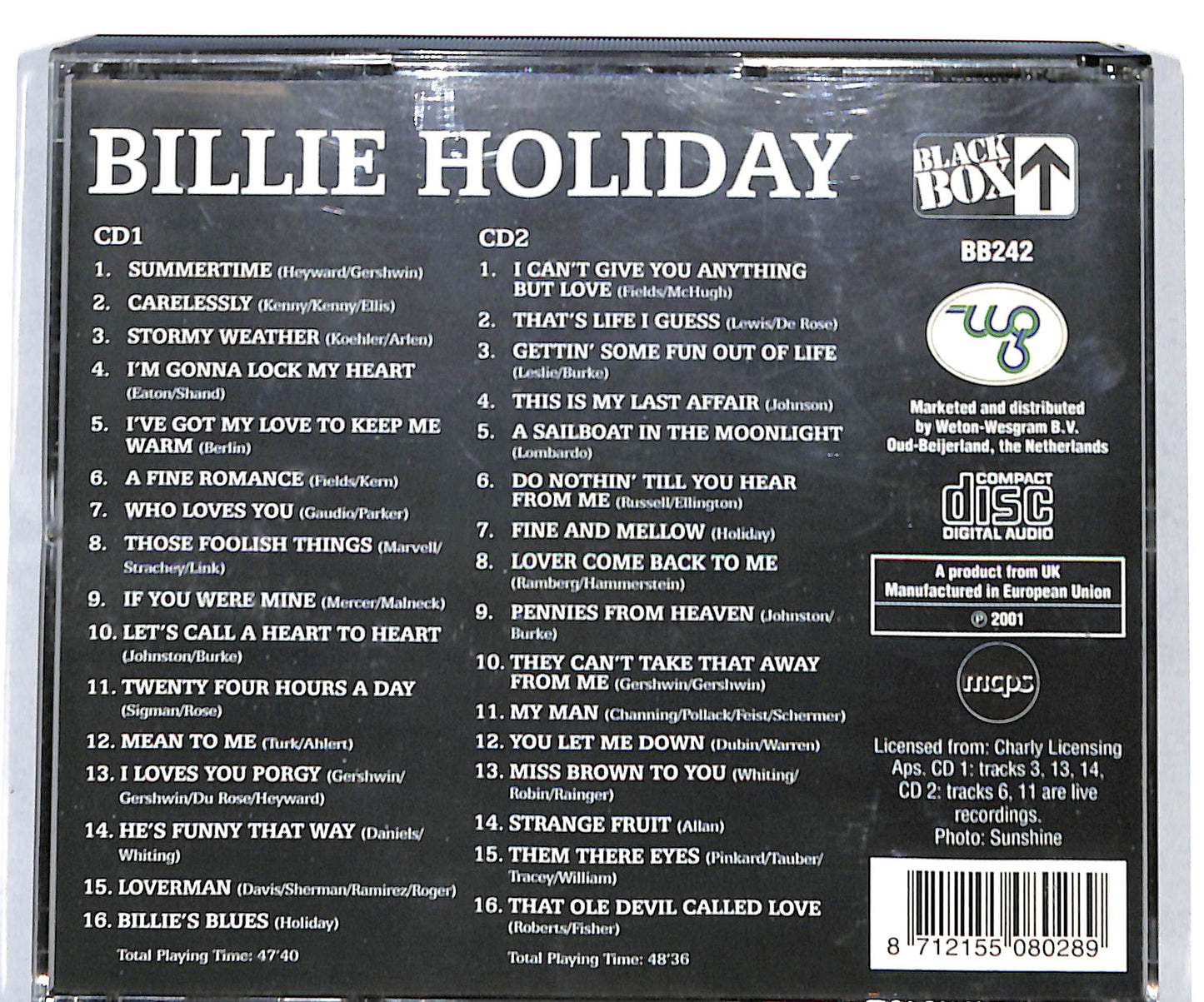 EBOND Billie Holiday - Stormy Weather CD CD134936
