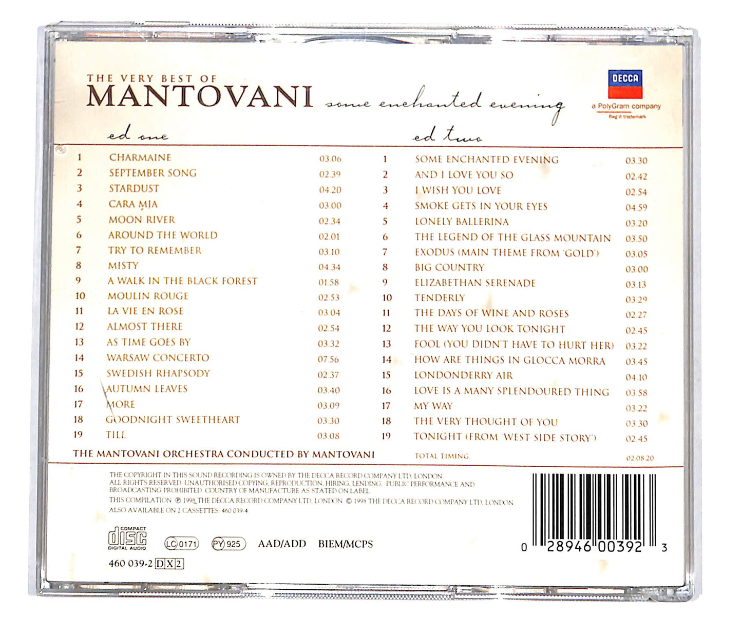 EBOND The Very Best Of Mantovani - Some Enchanted Evening CD CD135003