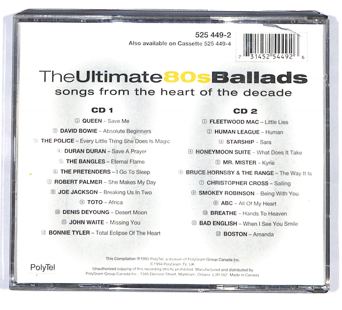 EBOND Various - The Ultimate 80's Ballads CD CD135130