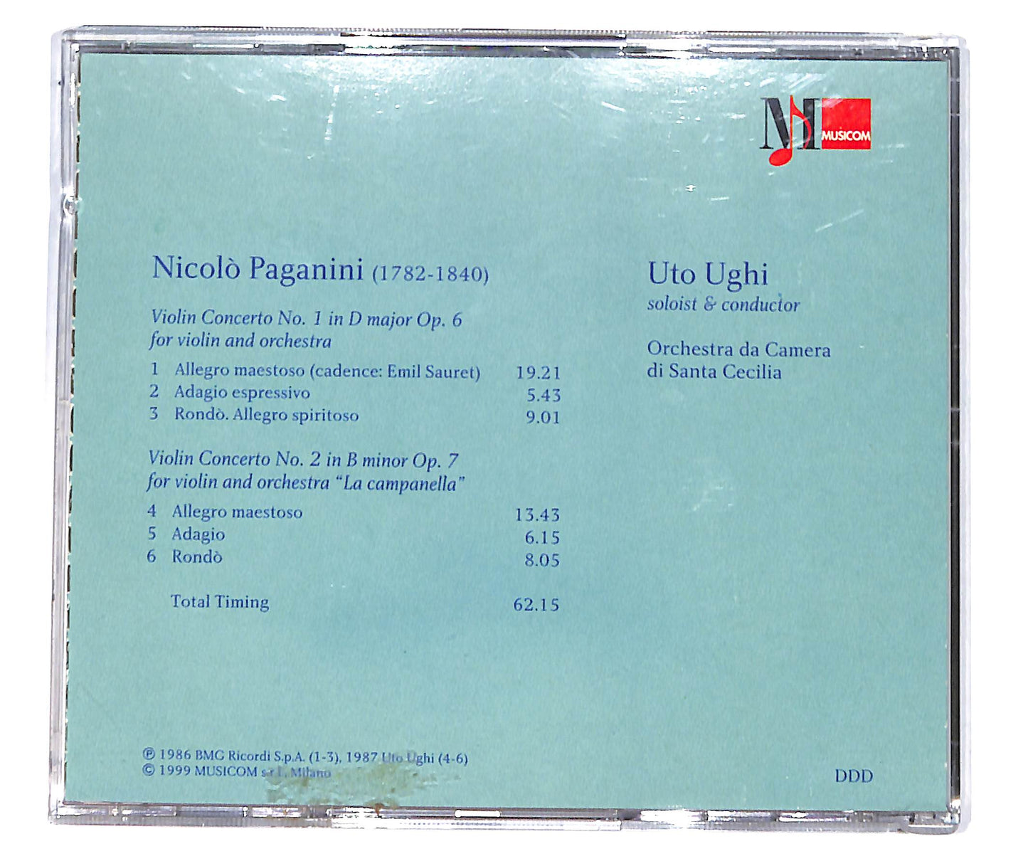 EBOND Paganini - Uto Ughi - Concerti N.1 & 2 'La Campanella' CD CD135146