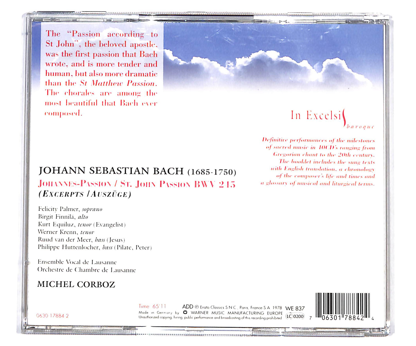 EBOND Johann Sebastian Bach - ST.John Passion Corboz CD CD135149
