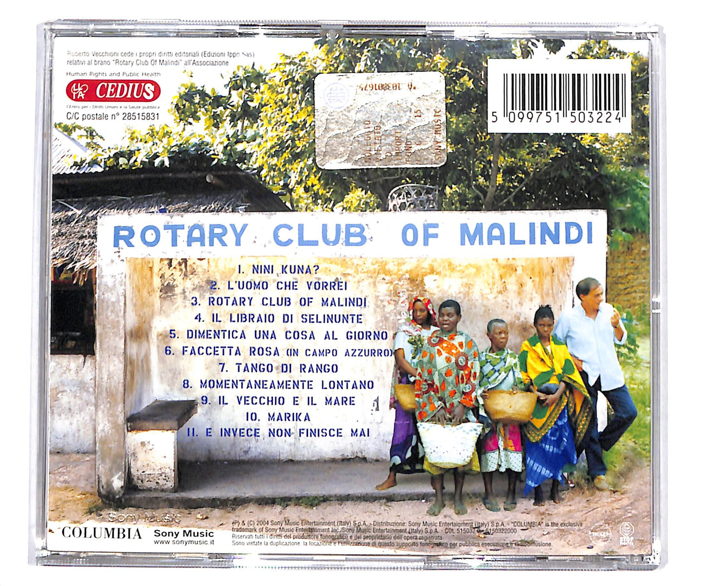 EBOND Roberto Vecchioni - Rotary Club Of Malindi CD CD135151