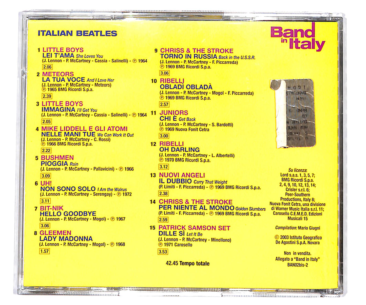 EBOND Various - Italian Beatles CD CD135157