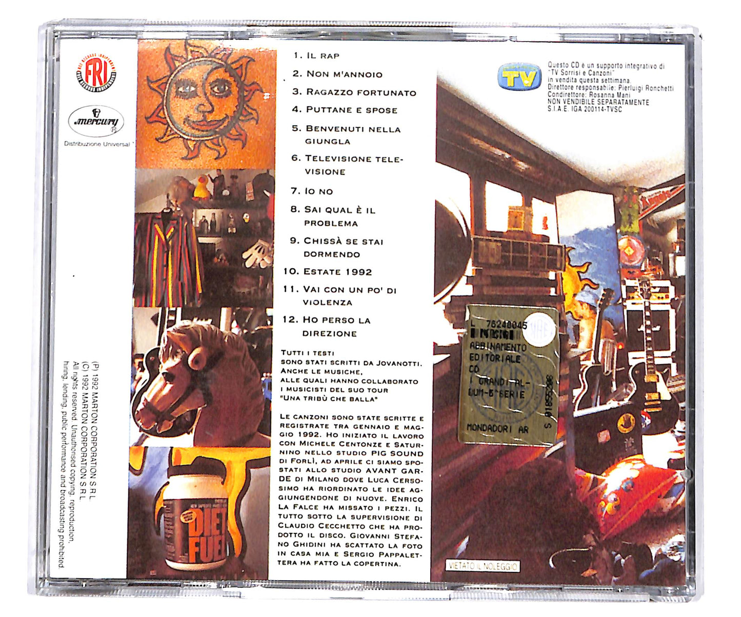 EBOND Jovanotti - Lorenzo 1992 EDITORIALE CD CD135406