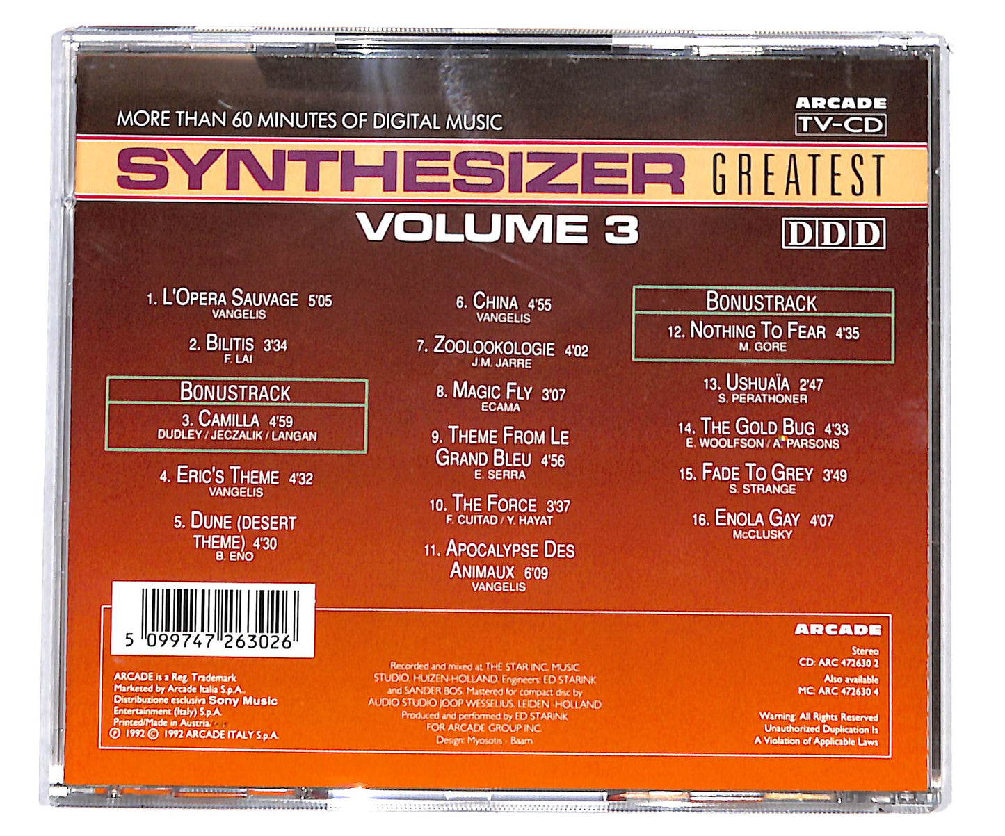 EBOND Ed Starink - Synthesizer Greatest Volume 3 CD CD135452