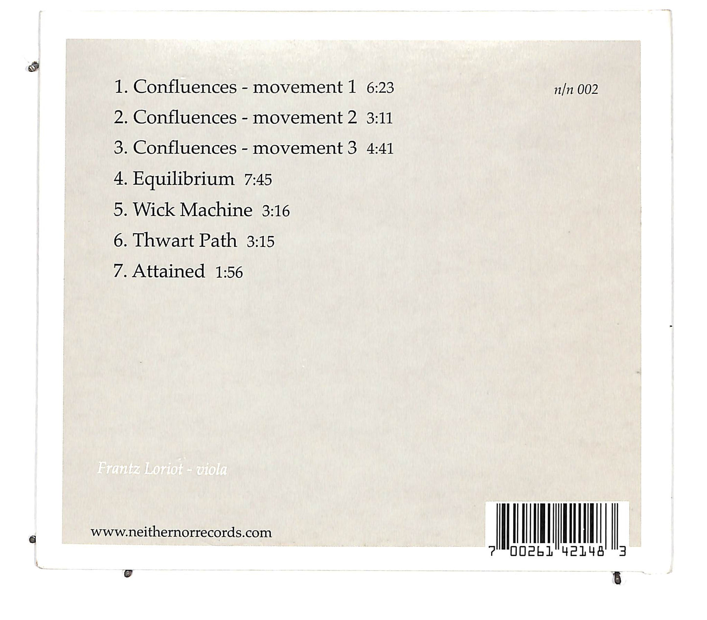 EBOND Frantz Loriot - Reflections On An Introspective Path CD CD135531