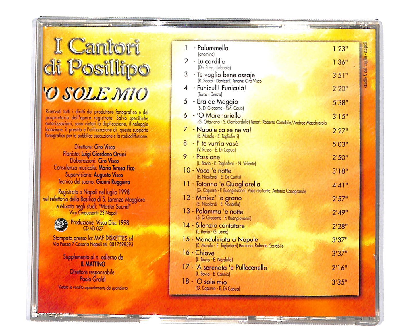 EBOND I Cantori di Posillipo - 'O sole Mio EDITORIALE CD CD135608
