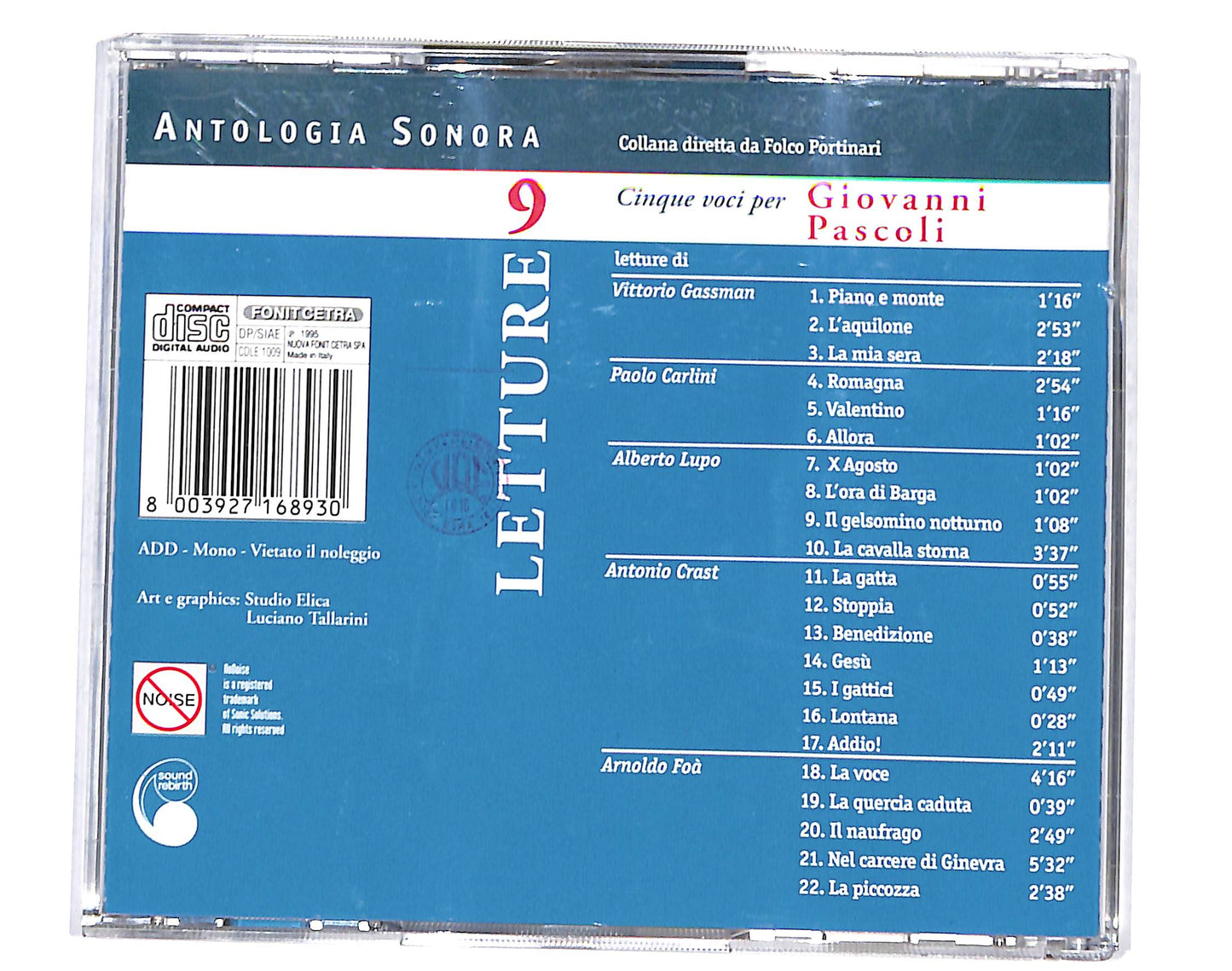 EBOND Various - le cinque voci per Giovanni Pascoli CD CD135615