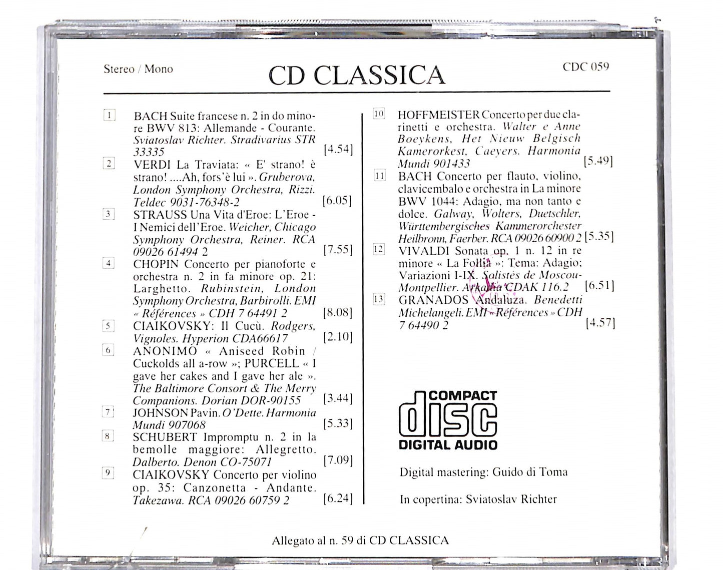 EBOND Various - cd Classica - marzo 1993 CD135619