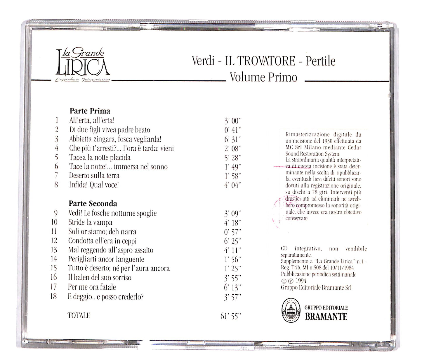 EBOND Giuseppe Verdi - Il Trovatore Volume Primo CD CD135636