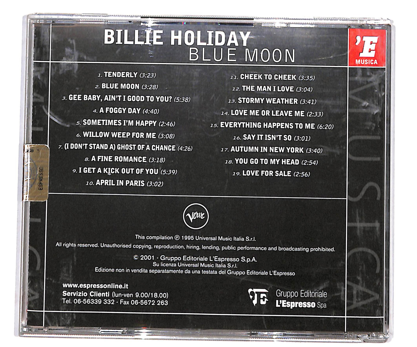 EBOND Billie Holiday - 'Blue Moon' EDITORIALE CD CD135651
