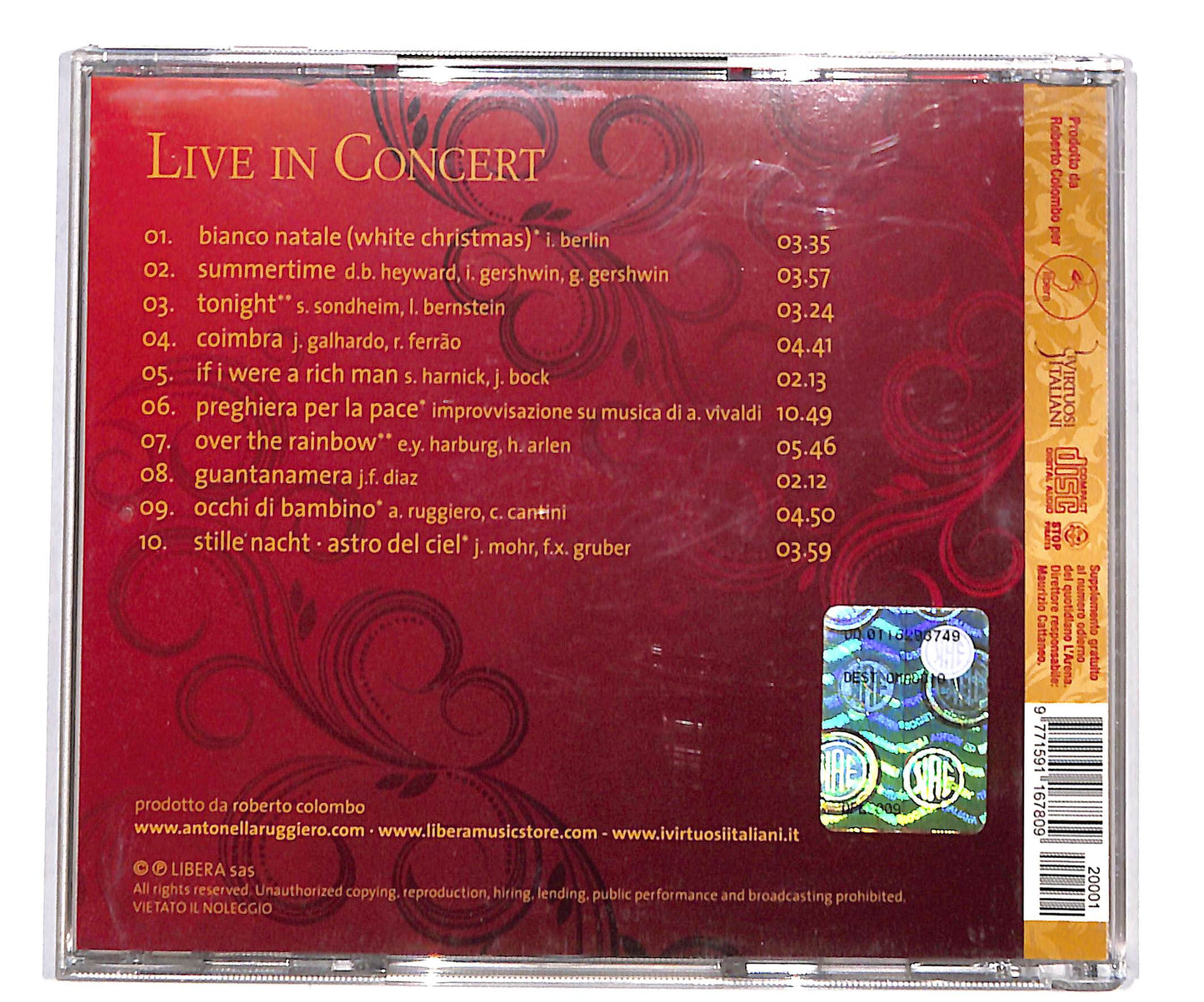 EBOND I Virtuosi Italiani Antonella Ruggiero - Live In Concert CD CD135658