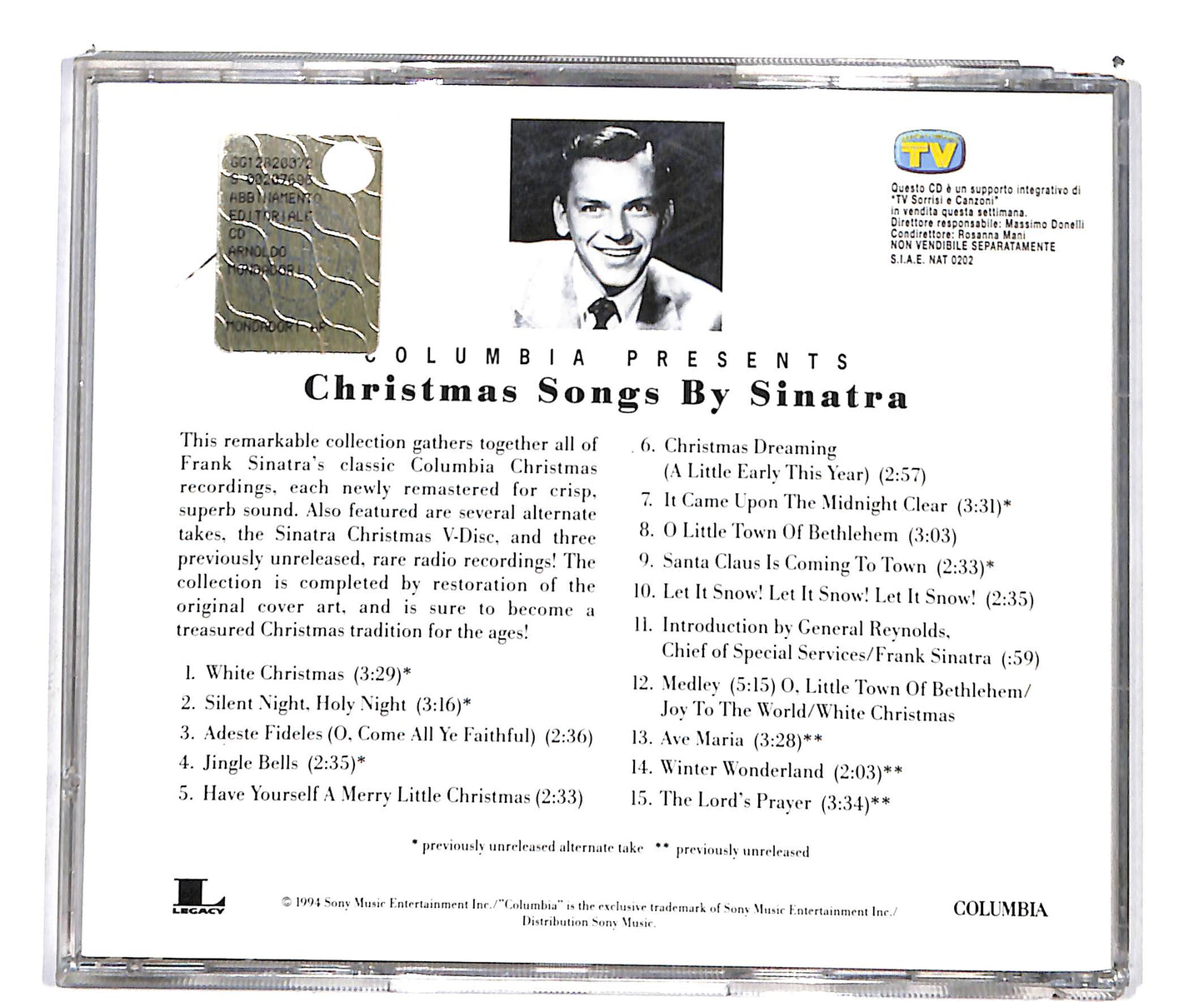 EBOND Frank Sinatra - Christmas Songs By Sinatra EDITORIALE CD CD135712