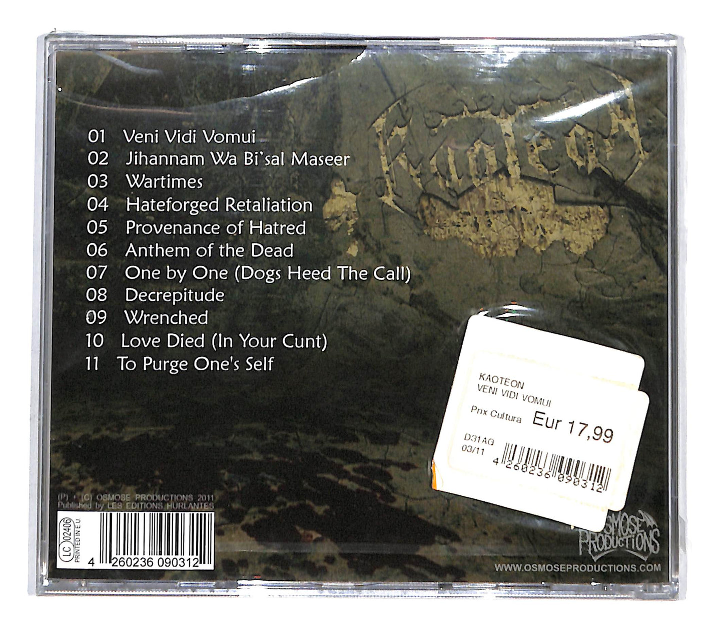 EBOND Kaoteon - Veni Vidi Vomui CD CD135740