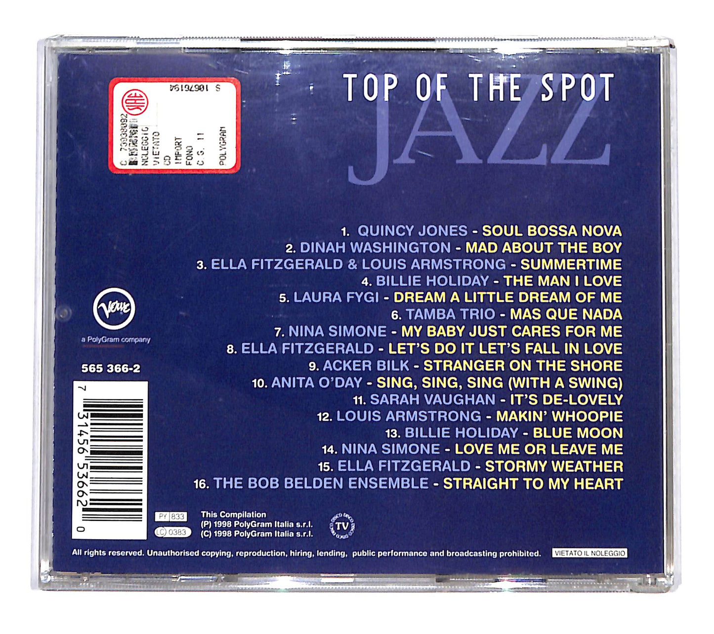EBOND Various - Top Of The Spot Jazz CD CD135939