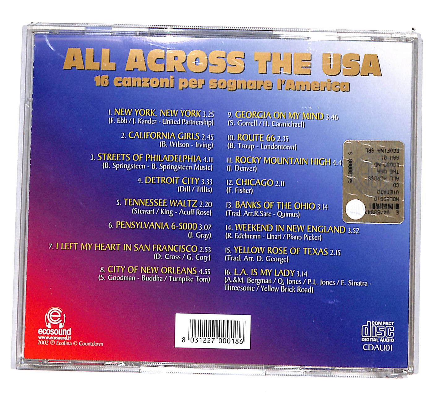 EBOND Various - All Across the USA CD CD135945