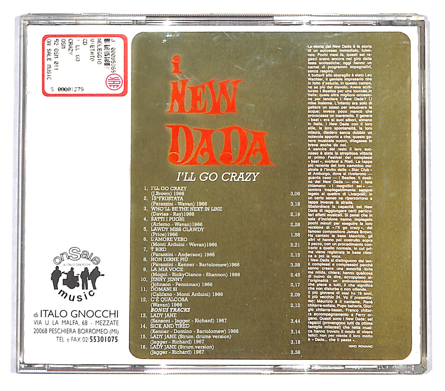 EBOND I New Dada - I'll Go Crazy CD CD136053