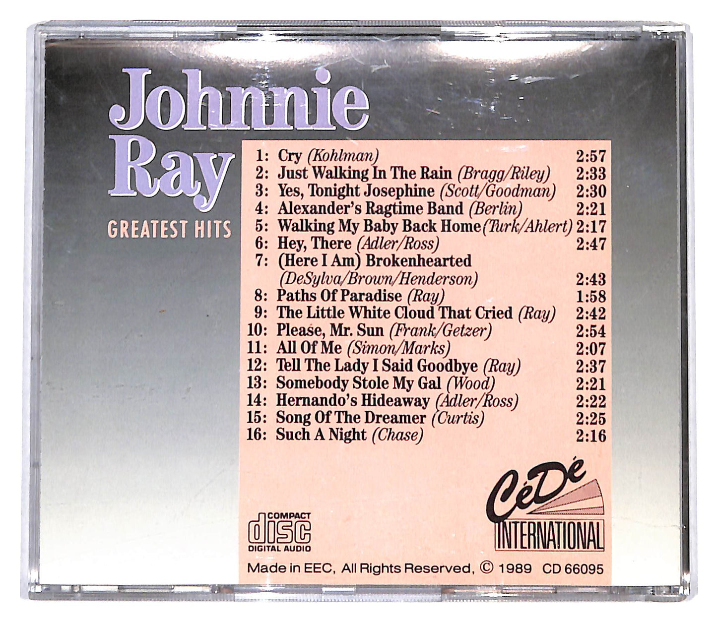 EBOND Johnnie Ray - Greatest Hits CD CD136121